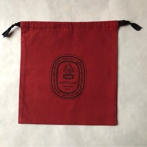 DIPTYQUE 10” Red Drawstring Dust Bag